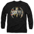 BATMAN/COLLAGE SHIELD - L/S ADULT 18/1 - BLACK