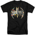 BATMAN/COLLAGE SHIELD - S/S ADULT TALL 18/1 - BLACK