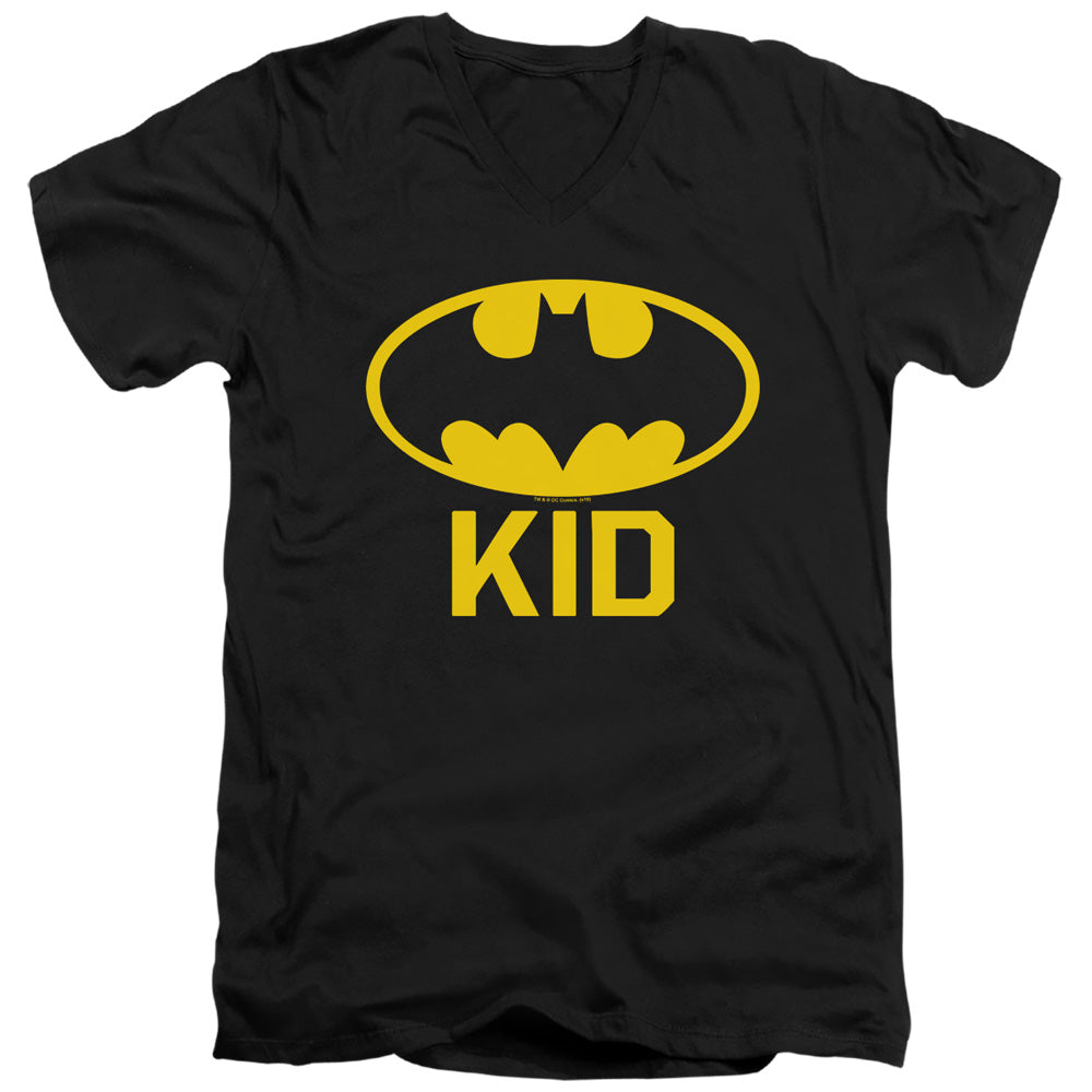 BATMAN/BAT KID - S/S ADULT V-NECK 30/1 - BLACK