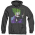 BATMAN/ARKHAM ASYLUM JOKER - ADULT HEATHER HOODIE - BLACK