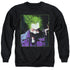 BATMAN/ARKHAM ASYLUM JOKER - ADULT CREWNECK SWEATSHIRT - BLACK