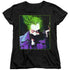 BATMAN/ARKHAM ASYLUM JOKER - S/S WOMENS TEE - BLACK