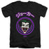 BATMAN/FACE SPIRAL - S/S ADULT V-NECK 30/1 - BLACK