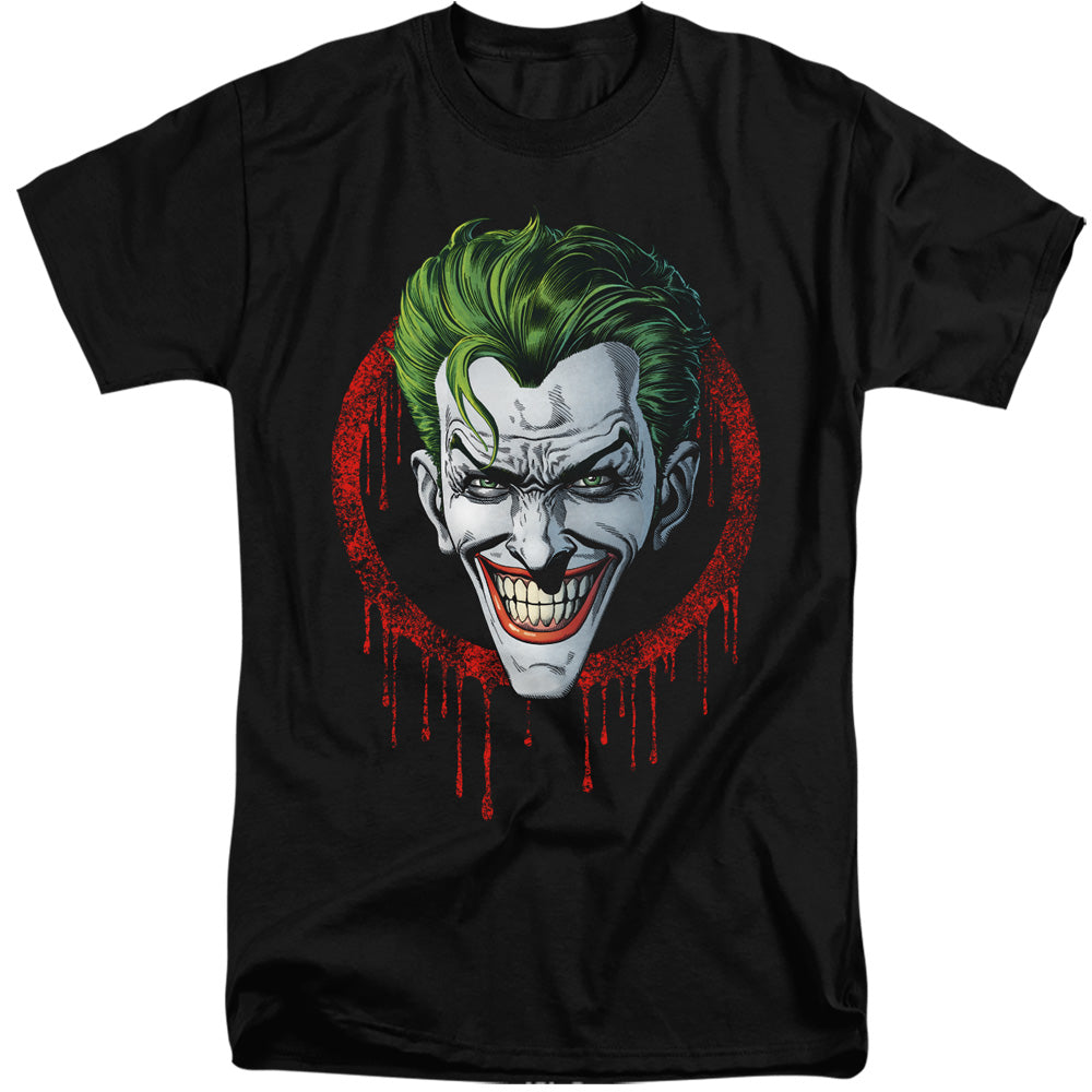 BATMAN/JOKER DRIP - S/S ADULT TALL 18/1 - BLACK
