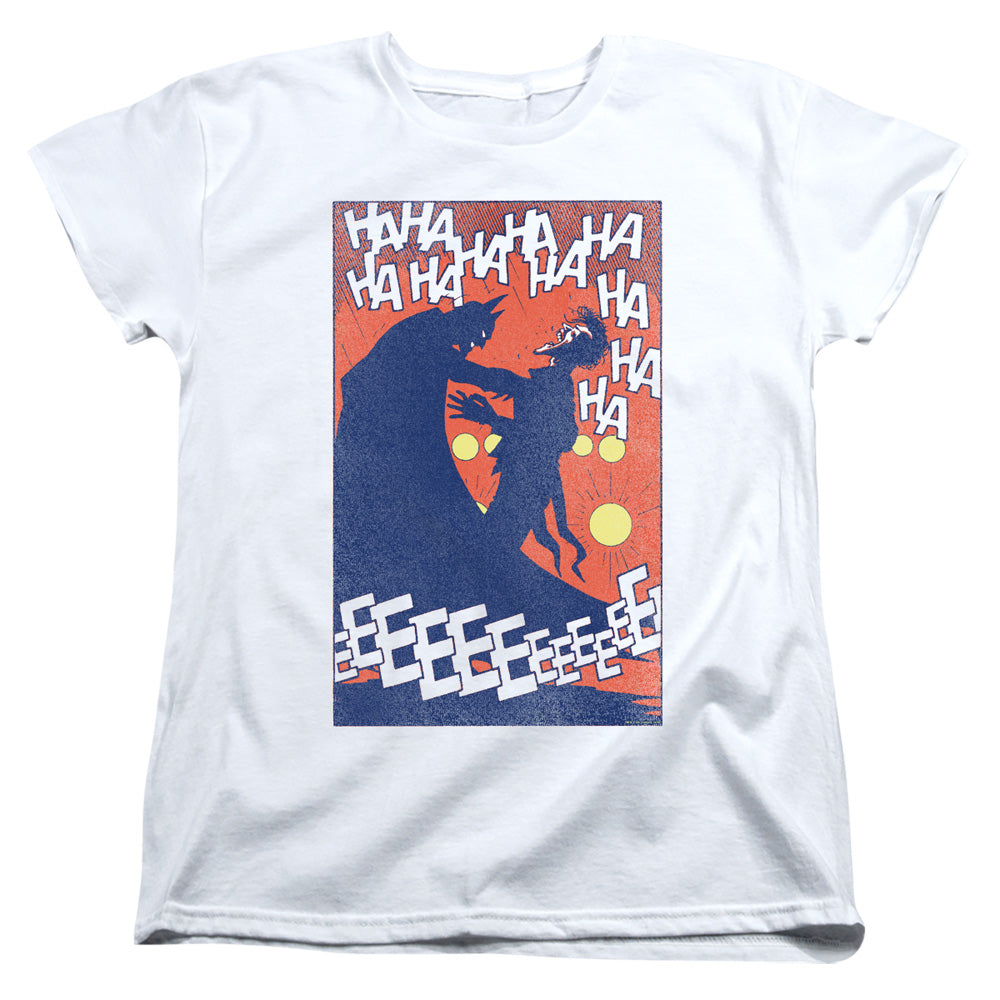 BATMAN/PUNCHLINE - S/S WOMENS TEE - WHITE