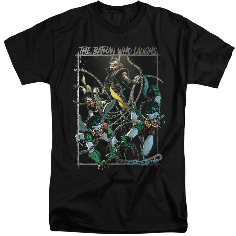 BATMAN/BATMAN WHO LAUGHS - S/S ADULT TALL 18/1 - BLACK