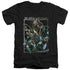 BATMAN/BATMAN WHO LAUGHS - S/S ADULT V-NECK 30/1 - BLACK