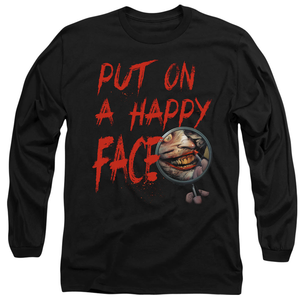 BATMAN/HAPPY FACE - L/S ADULT 18/1 - BLACK