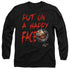 BATMAN/HAPPY FACE - L/S ADULT 18/1 - BLACK