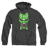 BATMAN/HA HA SMILE - ADULT HEATHER HOODIE - BLACK