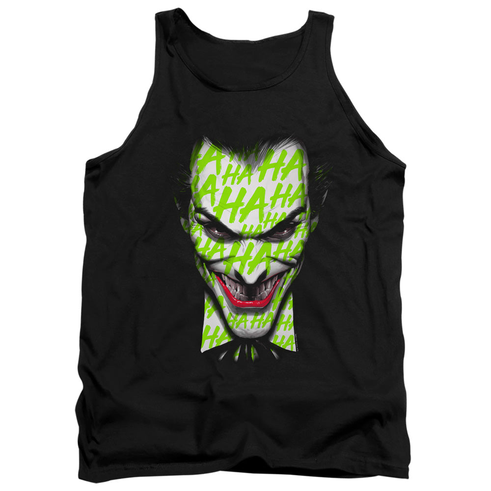 BATMAN/HA HA SMILE - ADULT TANK - BLACK
