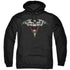 BATMAN/JOKER BAT LOGO - ADULT PULLOVER HOODIE - BLACK