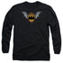 BATMAN/BAT WINGS LOGO - L/S ADULT 18/1 - BLACK