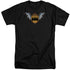 BATMAN/BAT WINGS LOGO - S/S ADULT TALL 18/1 - BLACK