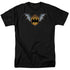 BATMAN/BAT WINGS LOGO - S/S ADULT 18/1 - BLACK