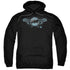 BATMAN/TWO GARGOYLES LOGO - ADULT PULLOVER HOODIE - BLACK