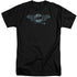 BATMAN/TWO GARGOYLES LOGO - S/S ADULT TALL 18/1 - BLACK