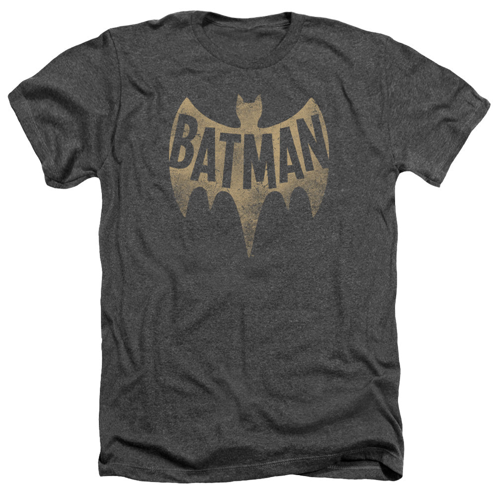 BATMAN CLASSIC TV/VINTAGE LOGO - ADULT HEATHER - CHARCOAL