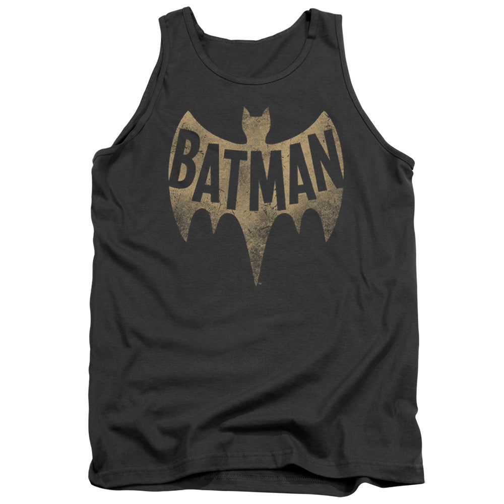 BATMAN CLASSIC TV/VINTAGE LOGO - ADULT TANK - CHARCOAL