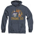 BATMAN CLASSIC TV/DYNAMIC - ADULT HEATHER HOODIE - NAVY