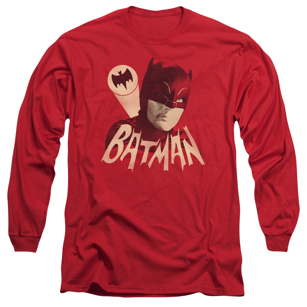 BATMAN CLASSIC TV/BAT SIGNAL -  L/S ADULT 18/1  - RED