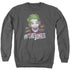 BATMAN CLASSIC TV/#JOKER - ADULT CREWNECK SWEATSHIRT - CHARCOAL