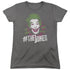 BATMAN CLASSIC TV/#JOKER - S/S WOMENS TEE - CHARCOAL