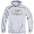 BATMAN CLASSIC TV/SHOW LOGO - ADULT PULLOVER HOODIE - ATHLETIC HEATHER