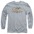 BATMAN CLASSIC TV/SHOW LOGO -  L/S ADULT 18/1  - ATHLETIC HEATHER