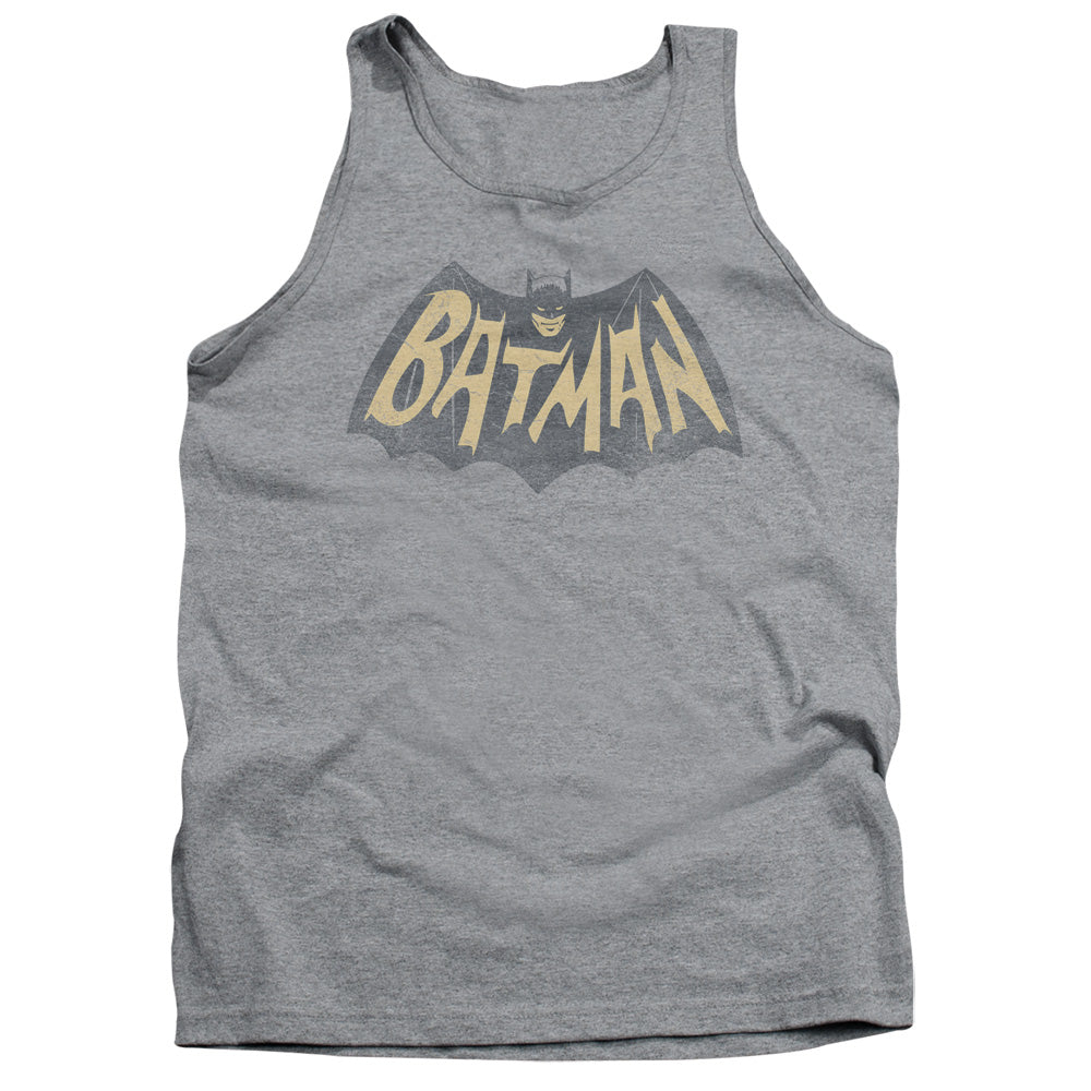 BATMAN CLASSIC TV/SHOW LOGO - ADULT TANK - ATHLETIC HEATHER