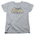 BATMAN CLASSIC TV/SHOW LOGO - S/S WOMENS TEE - ATHLETIC HEATHER