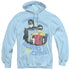 BATMAN CLASSIC TV/COURAGEOUS WARRIORS - ADULT PULLOVER HOODIE - LIGHT BLUE