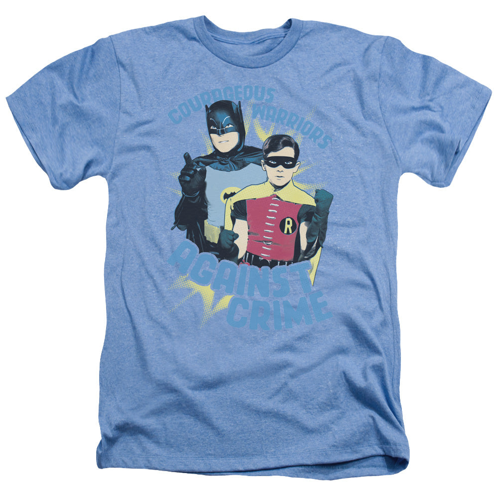 BATMAN CLASSIC TV/COURAGEOUS WARRIORS - ADULT HEATHER - LIGHT BLUE