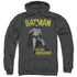 BATMAN CLASSIC TV/CAPED CRUSADER - ADULT PULLOVER HOODIE - CHARCOAL