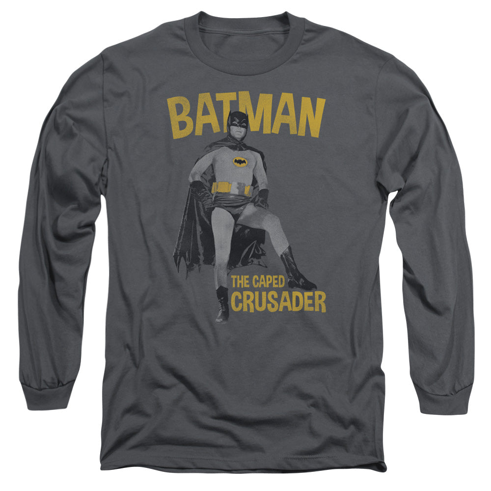 BATMAN CLASSIC TV/CAPED CRUSADER -  L/S ADULT 18/1  - CHARCOAL