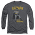 BATMAN CLASSIC TV/CAPED CRUSADER -  L/S ADULT 18/1  - CHARCOAL