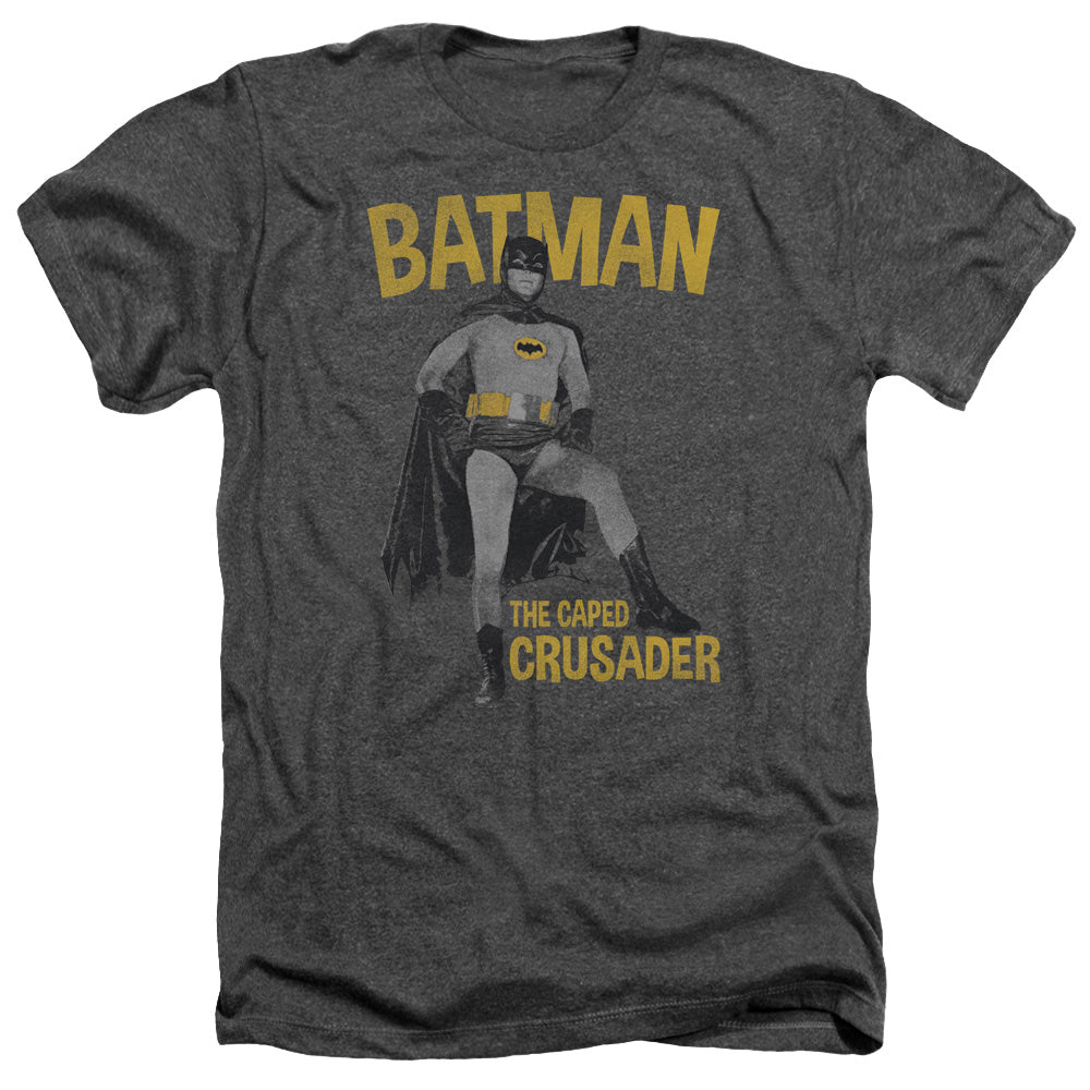 BATMAN CLASSIC TV/CAPED CRUSADER - ADULT HEATHER - CHARCOAL