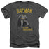 BATMAN CLASSIC TV/CAPED CRUSADER - ADULT HEATHER - CHARCOAL