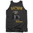 BATMAN CLASSIC TV/CAPED CRUSADER - ADULT TANK - CHARCOAL