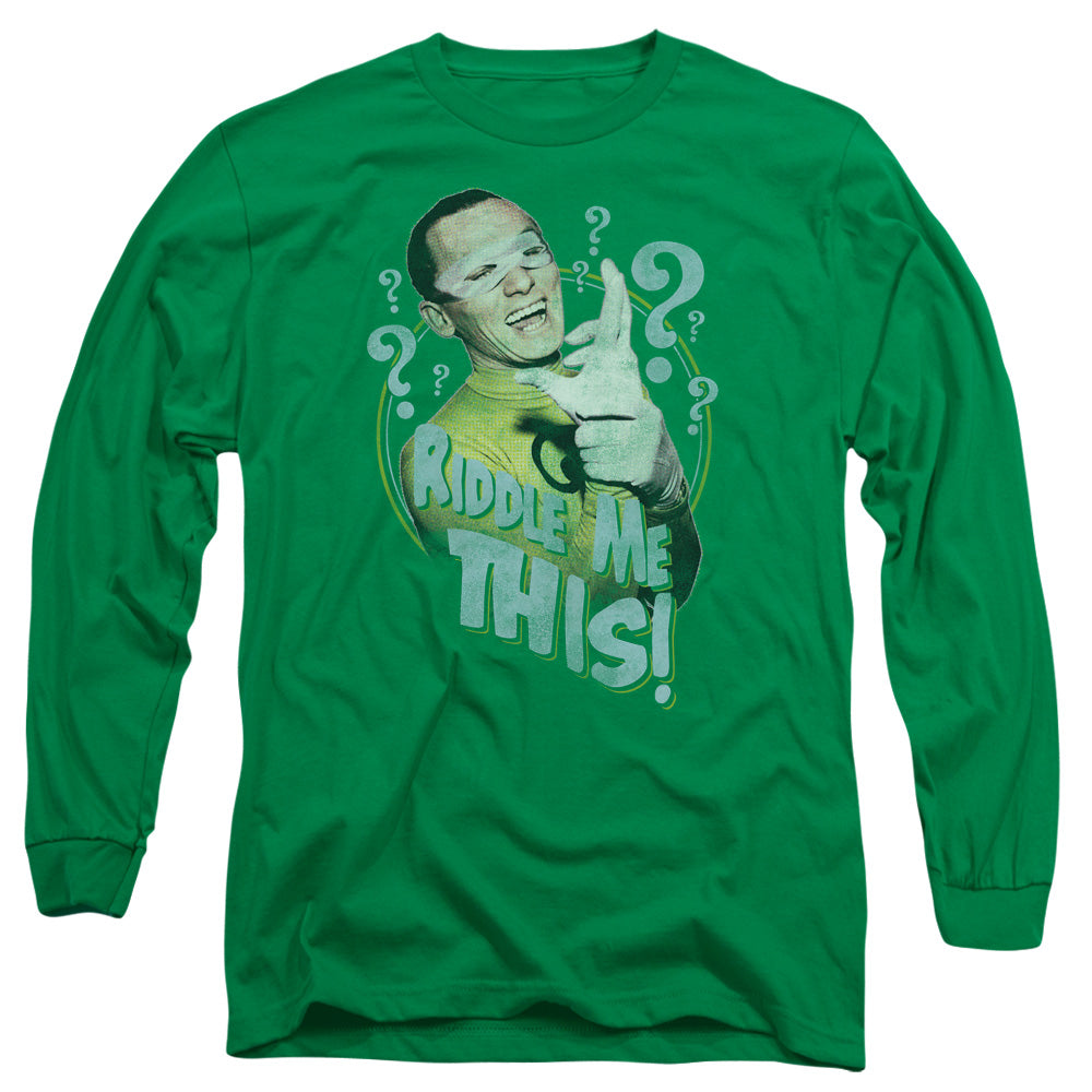 BATMAN CLASSIC TV/RIDDLE ME THIS -  L/S ADULT 18/1  - KELLY GREEN