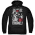BATMAN CLASSIC TV/BAT CHANNEL - ADULT PULLOVER HOODIE - BLACK