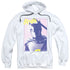 BATMAN CLASSIC TV/WAYNE 80S - ADULT PULLOVER HOODIE - WHITE