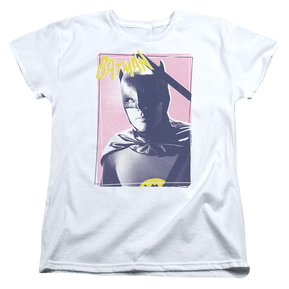 BATMAN CLASSIC TV/WAYNE 80S - S/S WOMENS TEE - WHITE