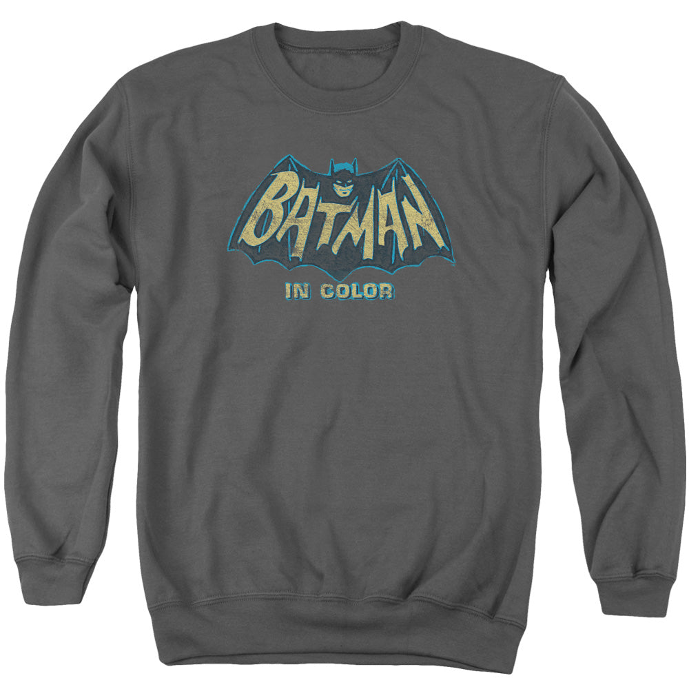 BATMAN CLASSIC TV/IN COLOR - ADULT CREWNECK SWEATSHIRT - CHARCOAL