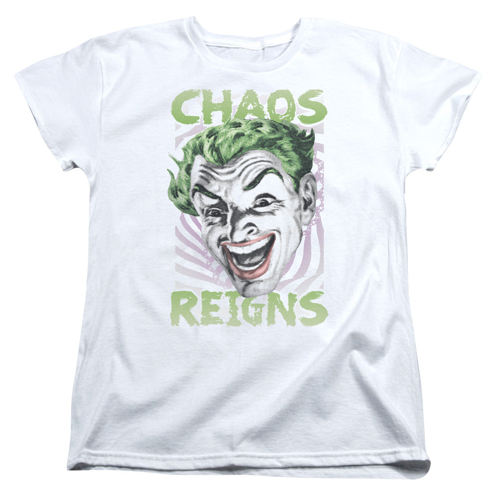 BATMAN CLASSIC TV/CHAOS REIGNS - S/S WOMENS TEE - WHITE