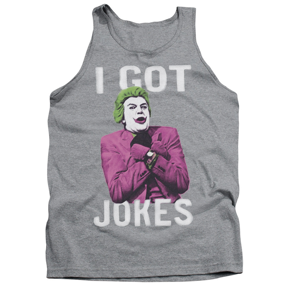 BATMAN CLASSIC TV/GOT JOKES - ADULT TANK - ATHLETIC HEATHER