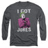 BATMAN CLASSIC TV/GOT JOKES -  L/S ADULT 18/1  - CHARCOAL