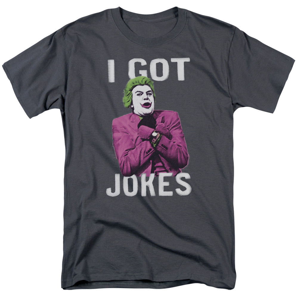 BATMAN CLASSIC TV/GOT JOKES - S/S ADULT 18/1 - CHARCOAL