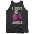 BATMAN CLASSIC TV/GOT JOKES - ADULT TANK - CHARCOAL