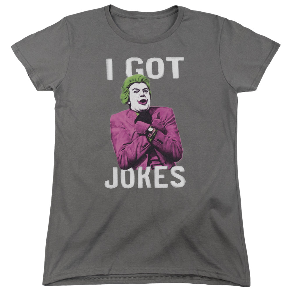 BATMAN CLASSIC TV/GOT JOKES - S/S WOMENS TEE - CHARCOAL